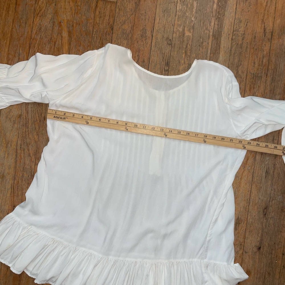 Boho Chic Pleated Button Blouse / Tunic / Mini-Dr… - image 2